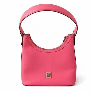 Dooney & Bourke Saffiano Leather Hobo Shoulder Bag Blush Pink BSAFF1613 NWOT